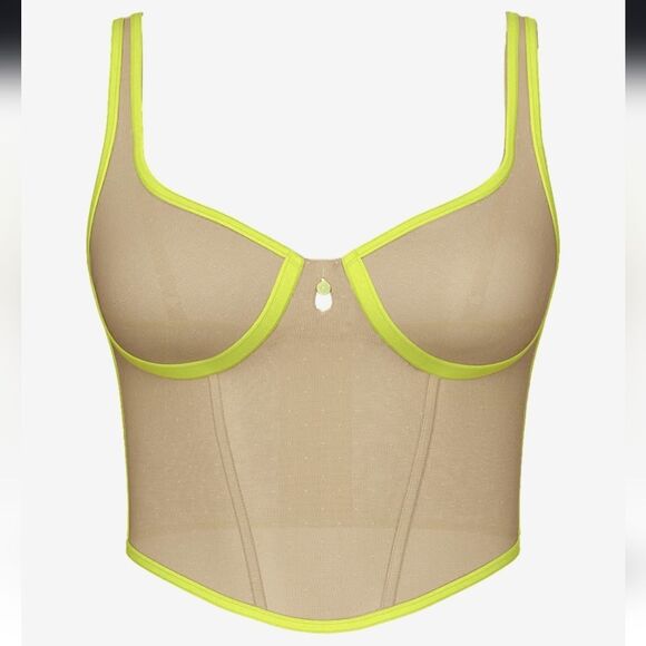 1316 NWT Victoria's Secret PINK Wink Charmed Fruit Corset Top Large - Picture 1 of 8